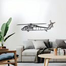 UH-60L Black Hawk Metal Aircraft Wall Art - NCP0147 by Navigate Craft
