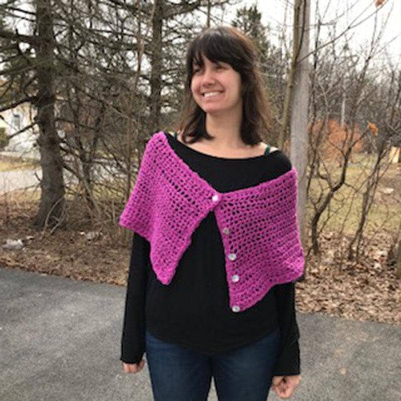 Silk Cloud Worsted Crochet Wrap Pattern