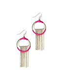 Silk Wrapped Fringe Earrings