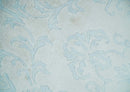 Silky 8x10 Silver and Aqua Handmade Floral Design Art Silk Area Rug by The Rug Decor