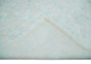 Silky 8x10 Silver and Aqua Handmade Floral Design Art Silk Area Rug by The Rug Decor