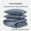 GobekUsa Silky Cooling Duvet Cover Set, 3pcs Full/Queen/King