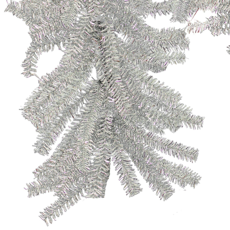 Silver 1in Brush Christmas Garland