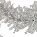 Silver 1in Brush Christmas Garland