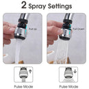Silver and black 360 rotating kitchen faucet aerator spray nozzle by Decorbites
