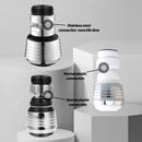 Silver and black dual mode kitchen faucet aerator rotating nozzle by Decorbites