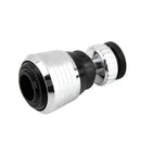 Silver and black dual mode kitchen faucet aerator rotating nozzle by Decorbites