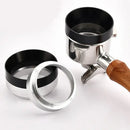 Silver and black espresso coffee filter adapter rings kitchen set by Decorbites