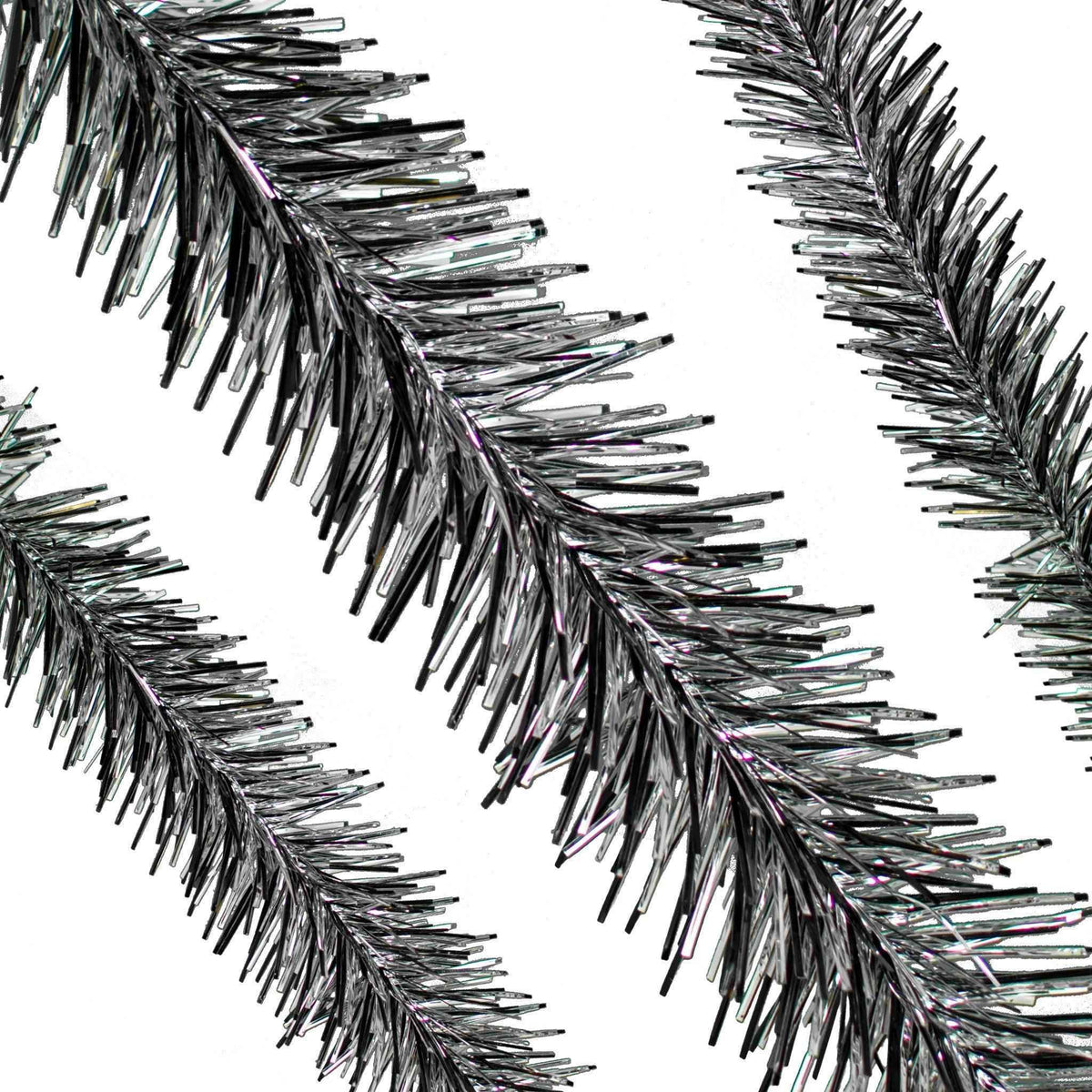 Silver & Black Tinsel Garland, photo 2 of 4
