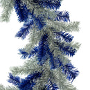 Silver and Blue Tinsel Christmas Wreaths by Lee Display