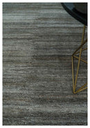 Silver and Charcoal Modern Abstract 5x8 Dari Pet yarn Area Rug