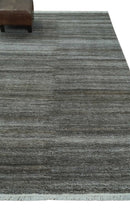 Silver and Charcoal Modern Abstract 5x8 Dari Pet yarn Area Rug