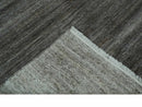Silver and Charcoal Modern Abstract 5x8 Dari Pet yarn Area Rug