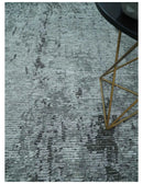 Silver and Charcoal Rug 8x10 Hand Woven Abstract Area Rug by The Rug Decor