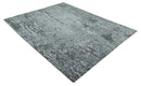 Silver and Charcoal Rug 8x10 Hand Woven Abstract Area Rug by The Rug Decor