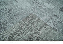 Silver and Charcoal Rug 8x10 Hand Woven Abstract Area Rug by The Rug Decor