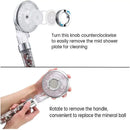 Silver and clear high pressure shower head with filter beads bathroom by Decorbites
