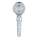 Silver and clear high pressure shower head with filter beads bathroom by Decorbites