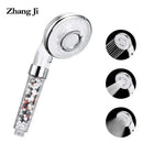 Silver and clear high pressure shower head with filter beads bathroom by Decorbites