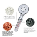 Silver and clear high pressure shower head with filter beads bathroom by Decorbites