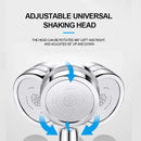 Silver and purple double panel turbo shower head bathroom jet by Decorbites