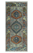 Wool Area Rug Silver and Rust Oriental Hand Knotted Traditional Living Room by The Rug Decor