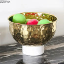 GobekUsa Hammer Pattern Fruits Bowl: Elegant Storage Tray for Snacks, Nuts, and Desserts at Home
