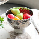GobekUsa Hammer Pattern Fruits Bowl: Elegant Storage Tray for Snacks, Nuts, and Desserts at Home