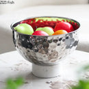 GobekUsa Hammer Pattern Fruits Bowl: Elegant Storage Tray for Snacks, Nuts, and Desserts at Home