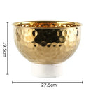 GobekUsa Hammer Pattern Fruits Bowl: Elegant Storage Tray for Snacks, Nuts, and Desserts at Home