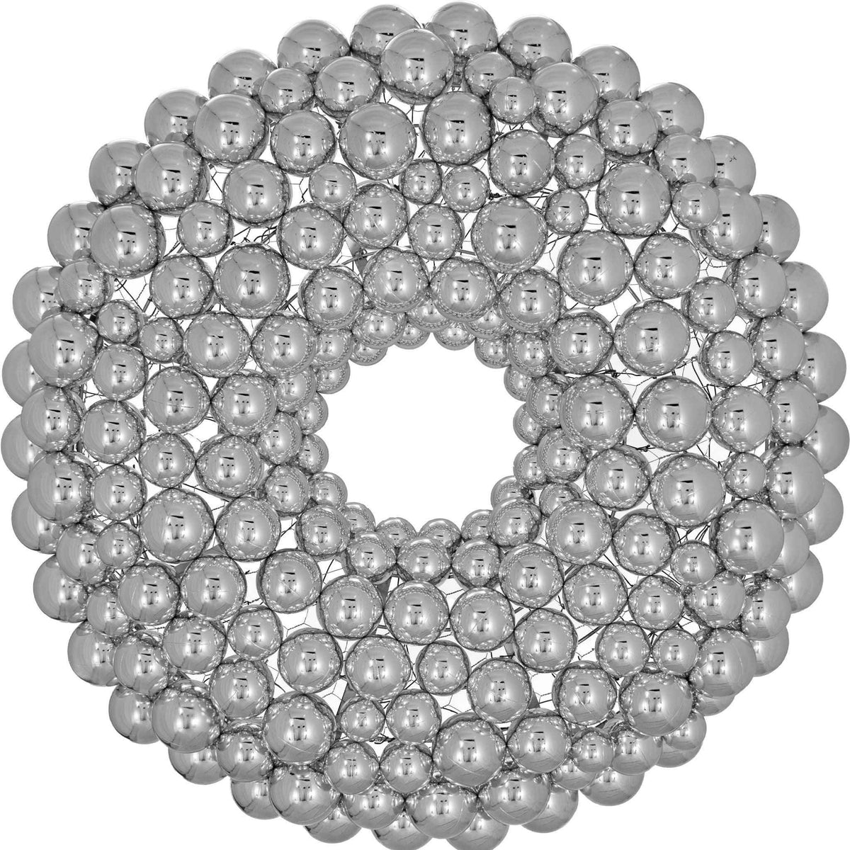 Silver Ball Ornament Wreath, photo 4 of 4