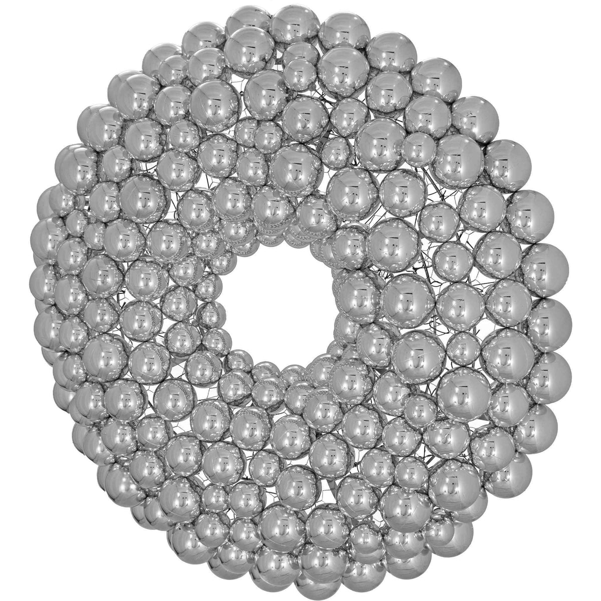 Silver Ball Ornament Wreath, photo 2 of 4