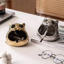 GobekUsa Bulldog Ceramic Ashtray | Desktop Smoking Accessory | Portable Weed Ash Tray