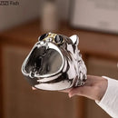 GobekUsa Bulldog Ceramic Ashtray | Desktop Smoking Accessory | Portable Weed Ash Tray