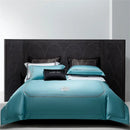 GobekUsa Cotton Satin Jacquard Embroidery Bedding Set with Elastic Sheet & Duvet Cover