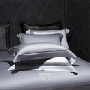GobekUsa Cotton Satin Jacquard Embroidery Bedding Set with Elastic Sheet & Duvet Cover