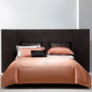 GobekUsa Cotton Satin Jacquard Embroidery Bedding Set with Elastic Sheet & Duvet Cover