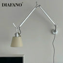 GobekUsa Adjustable Aluminum Wall Lamp with Long Swing Arm for Bedside & Study