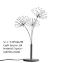 GobekUsa Crystal Dandelion LED Floor Lamp for Living Room Bedroom Decor