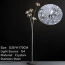 GobekUsa Crystal Dandelion LED Floor Lamp for Living Room Bedroom Decor