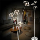 GobekUsa Crystal Dandelion LED Floor Lamp for Living Room Bedroom Decor
