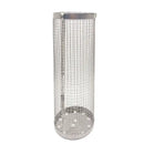 Silver cylindrical mesh grilling basket kitchen bbq tool by Decorbites
