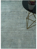 Silver design Modern Abstract Hand Knotted Bamboo Silk Area Rug