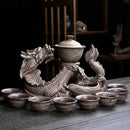 GobekUsa Dragon Teapot Set | Semi-Automatic Tea Set | Magnetic Rotating Water-Conducting Tea Set