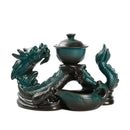GobekUsa Dragon Teapot Set | Semi-Automatic Tea Set | Magnetic Rotating Water-Conducting Tea Set