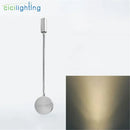 Silver flexible gooseneck led wall sconce for bedroom reading by Decorbites