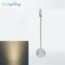 Silver flexible gooseneck led wall sconce for bedroom reading by Decorbites