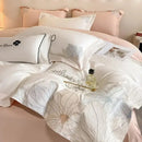 GobekUsa Cotton King Size Embroidery Bedding Set: Soft Comforter Set with Double Duvet Cover & Sheet