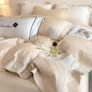 GobekUsa Cotton King Size Embroidery Bedding Set: Soft Comforter Set with Double Duvet Cover & Sheet