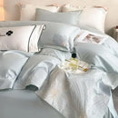 GobekUsa Cotton King Size Embroidery Bedding Set: Soft Comforter Set with Double Duvet Cover & Sheet